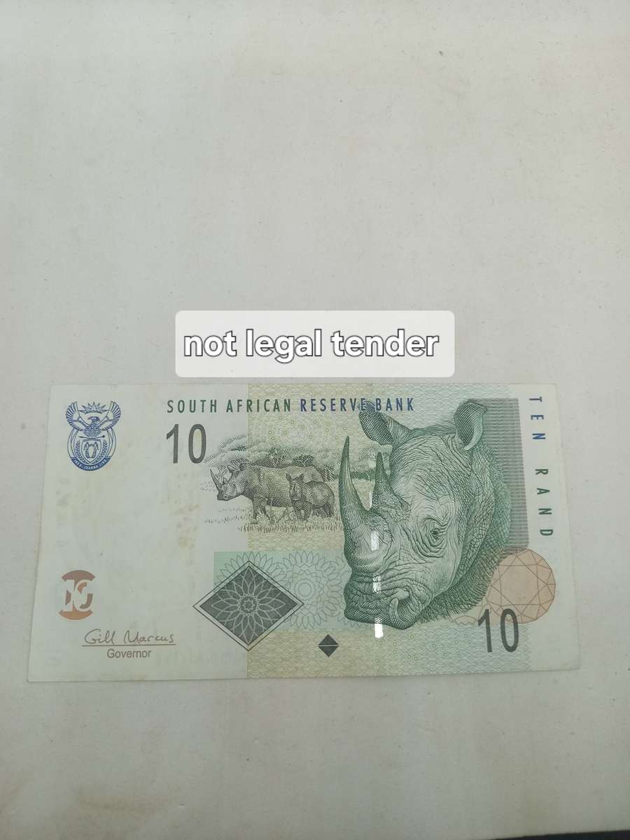 Gill Marcus 1 st issue Ten Rand  Banknote. (CE)