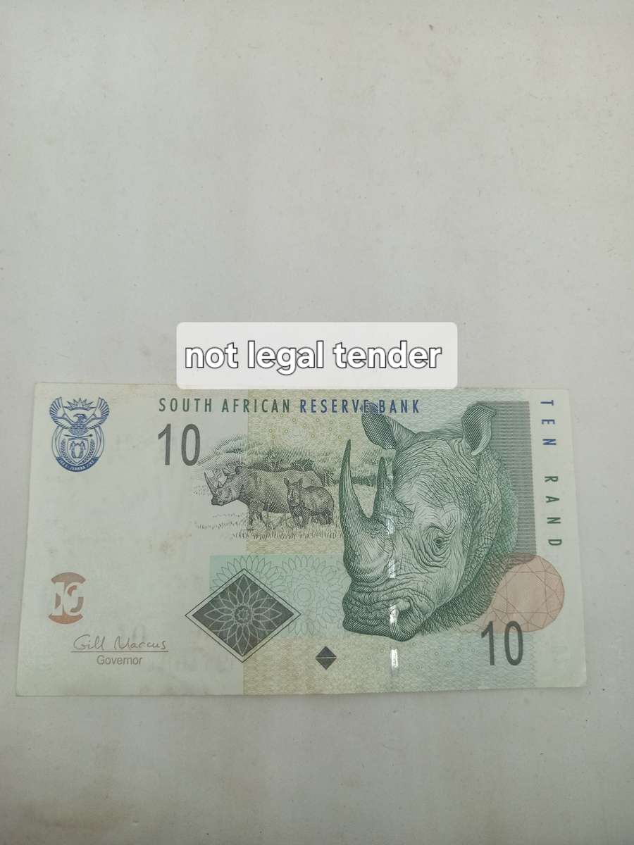 Gill Marcus 1 st issue Ten Rand  Banknote. (AV)