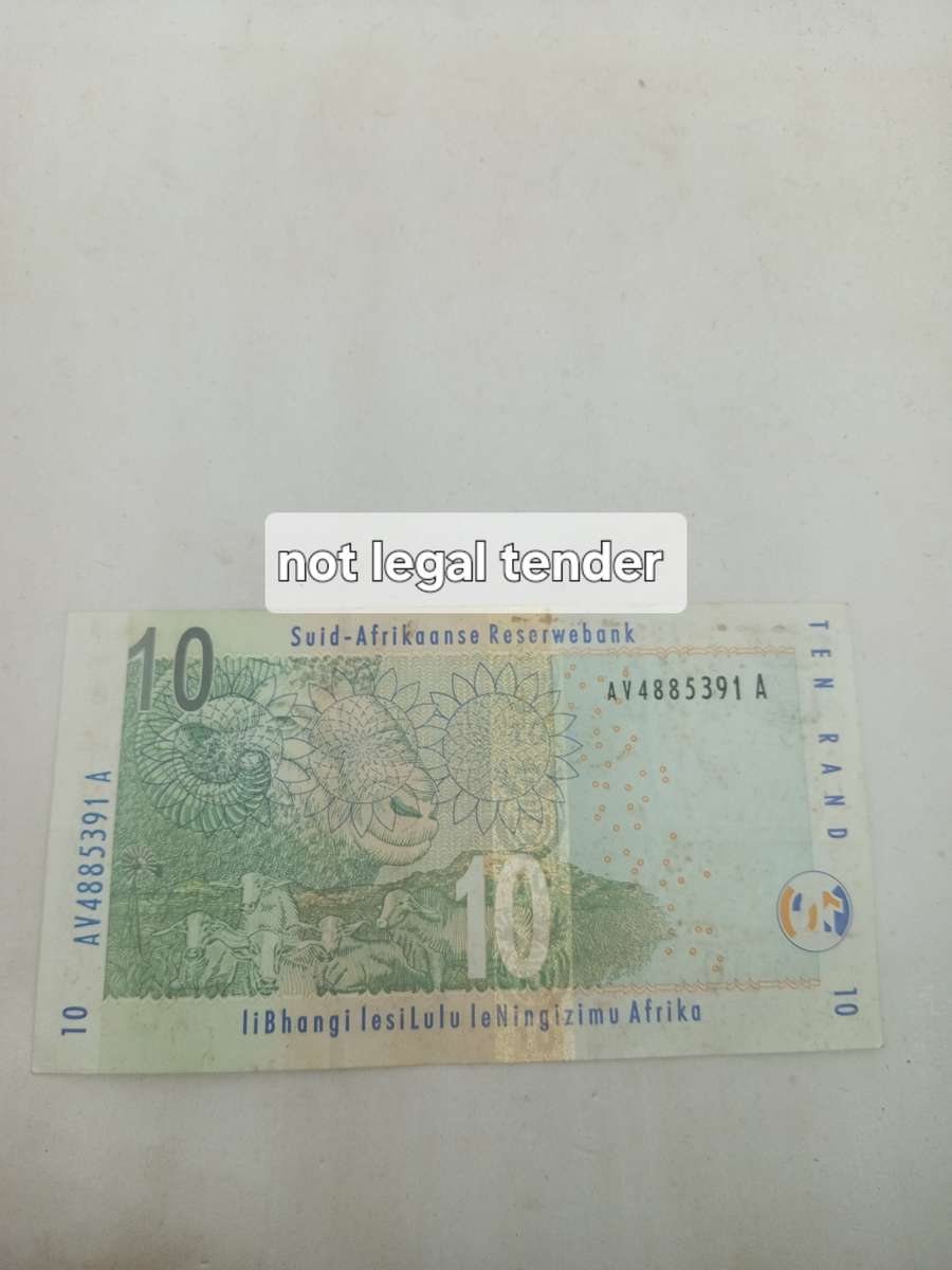 Gill Marcus 1 st issue Ten Rand  Banknote. (AV)