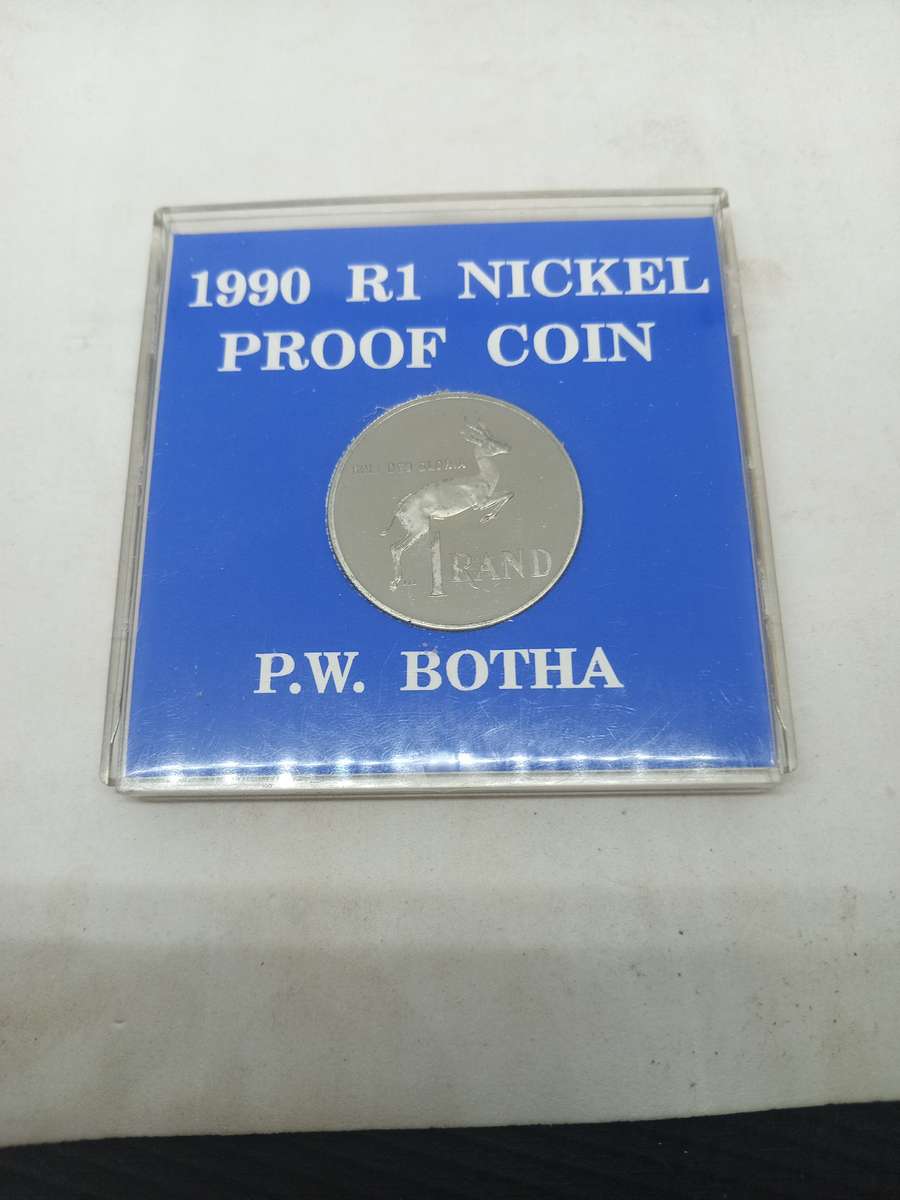 Proof 1990 PW Botha Nickel R1