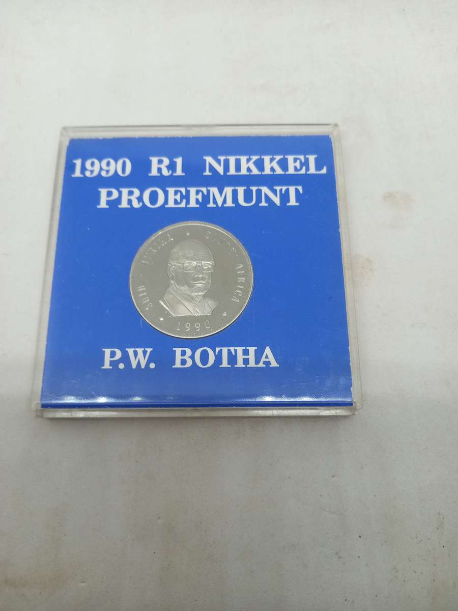 Proof 1990 PW Botha Nickel R1
