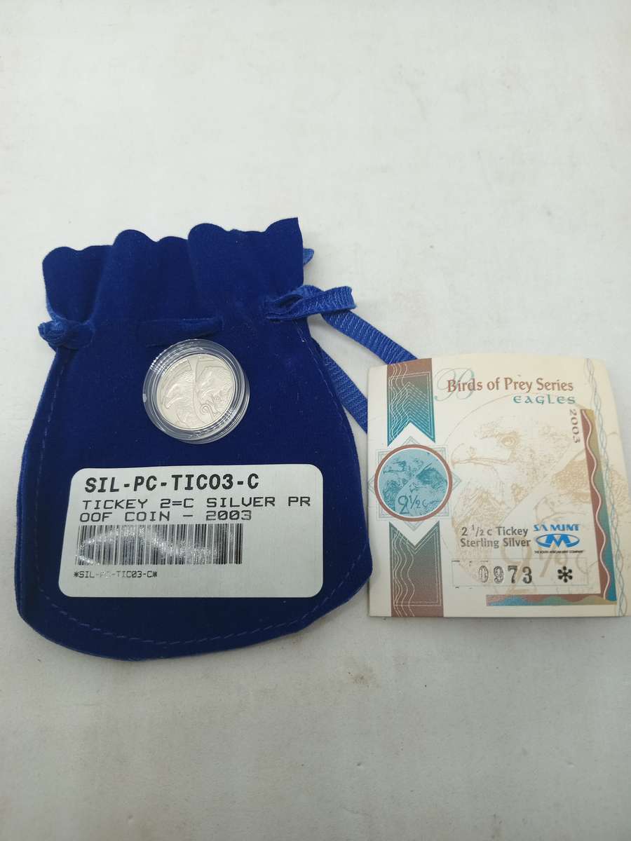 Proof 2003 Birds of Pray Eagle 2.5c With Coa