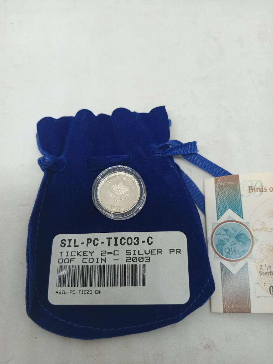 Proof 2003 Birds of Pray Eagle 2.5c With Coa