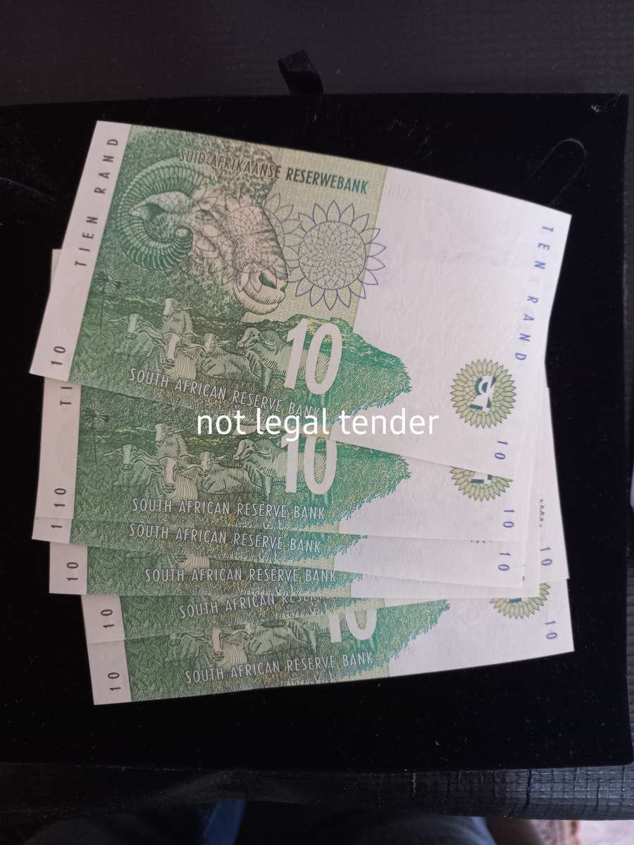 6 Unc Tito Mboweni 1st issue R10 Banknotes ( FV)