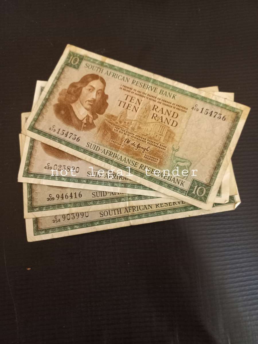 4 TW de Jongh Ten Rand Banknote