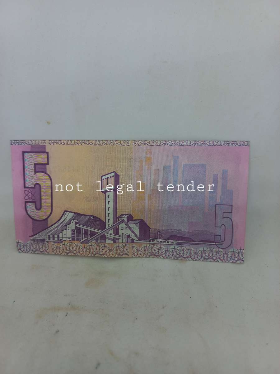 1990 C Stals 1st Issue Eng/Afr Five Rand Banknote. (CH)