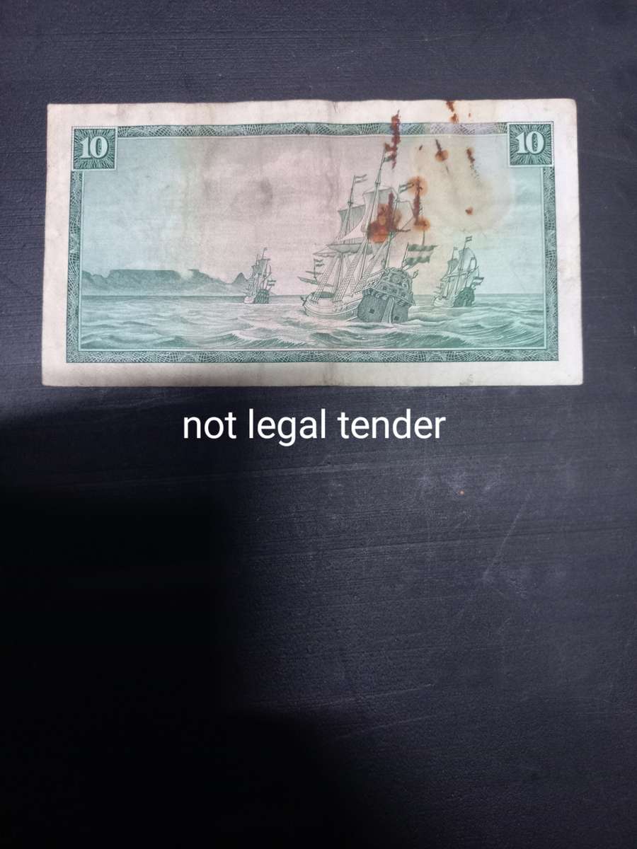 1967 TW de Jongh 1st Issue Eng/Afr Ten Rand Banknote (C75) lownumber