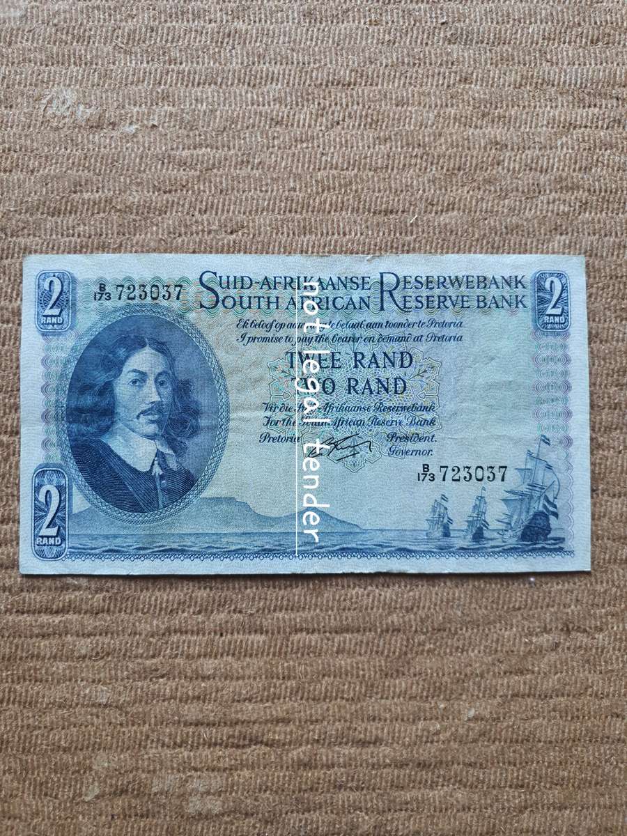 1962 G Rissik 1st Issue Afr/Eng Two Rand Banknote (B173) Higher Grade