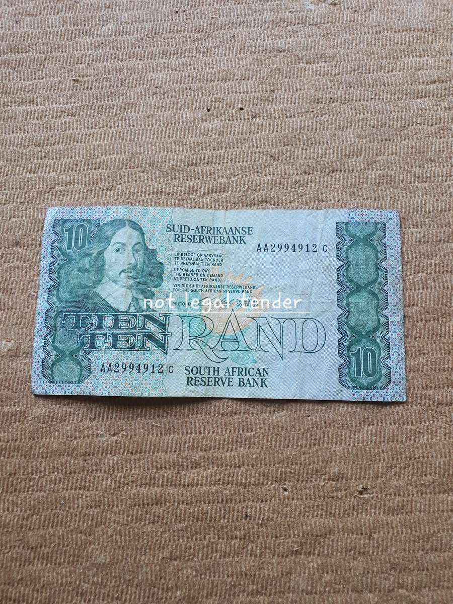 1989 GPC de Kock 3rd Issue Afr/Eng Ten Rand Banknote (AA)