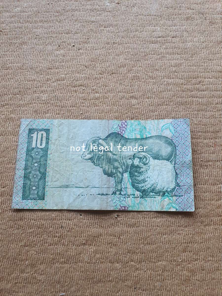 1989 GPC de Kock 3rd Issue Afr/Eng Ten Rand Banknote (AA)