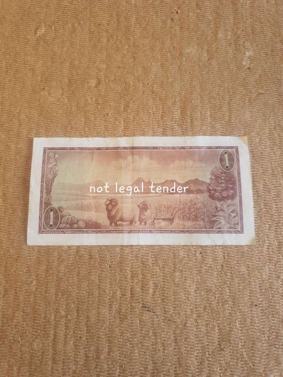 1967 TW de Jongh 1st issue Eng/Afr One Rand Banknote. (A624)