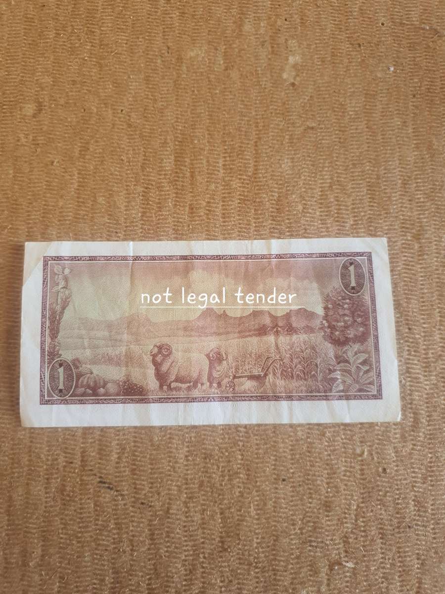 1967 TW de Jongh 1st issue Eng/Afr One Rand Banknote. (A434)