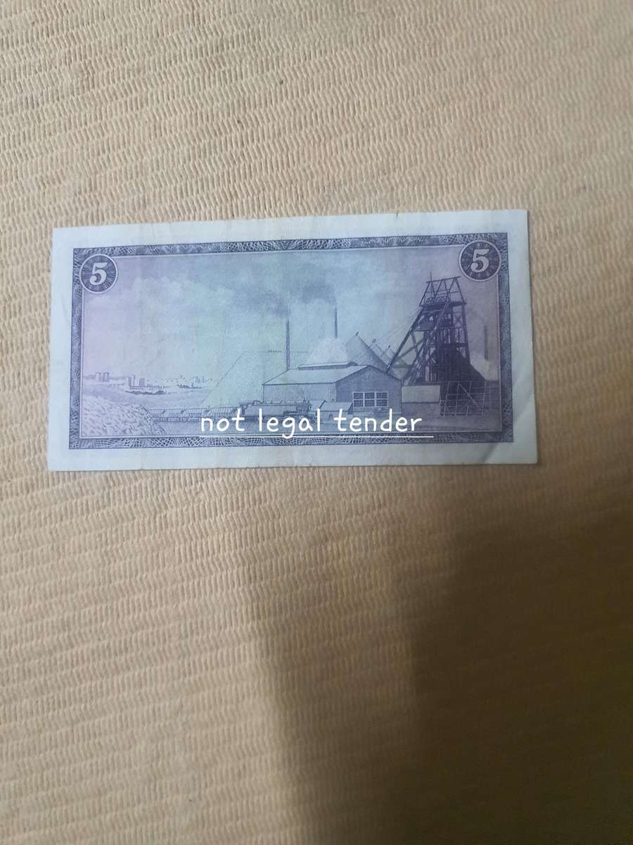 1967 TW de Jongh 1St issue Eng/Afr Five Rand Banknote (F182)