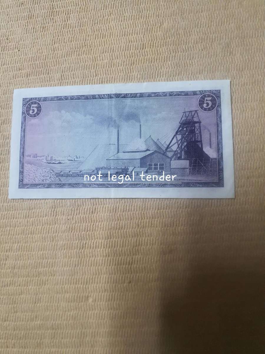 A/Unc 1967 TW de Jongh 1St issue Eng/Afr Five Rand Banknote (F127)