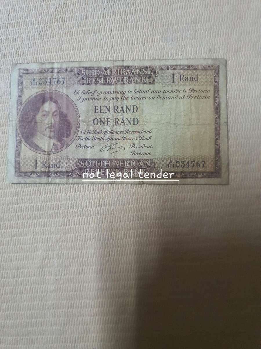 1962 G Rissik 1st issue Afr/Eng One Rand Banknote (A111)