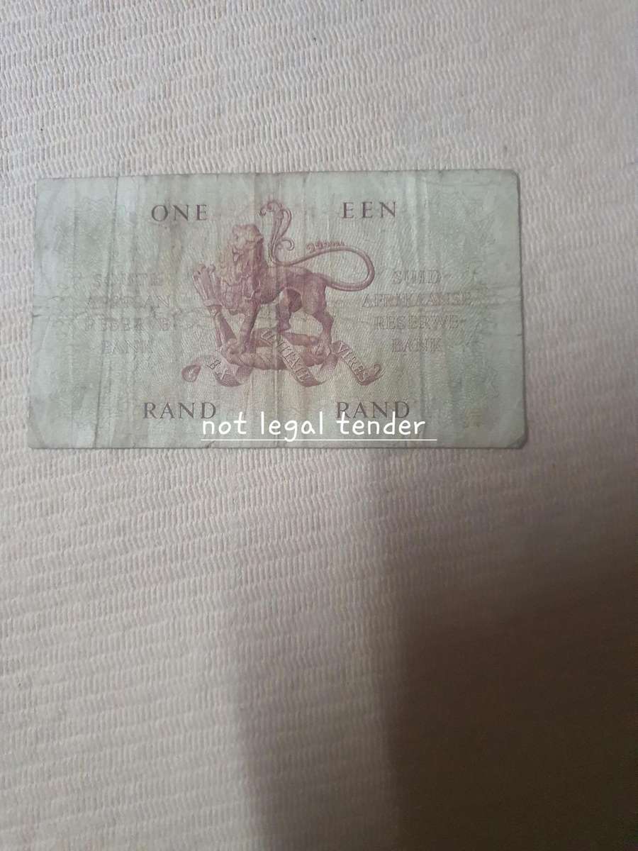 1962 G Rissik 1st issue Afr/Eng One Rand Banknote (A111)