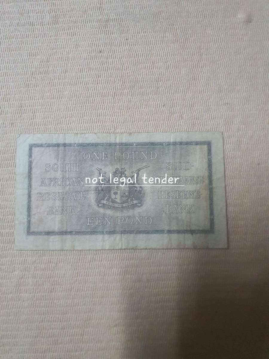 1946 MH de Kock 1st issue Eng/Afr One Pound Banknote (A161)