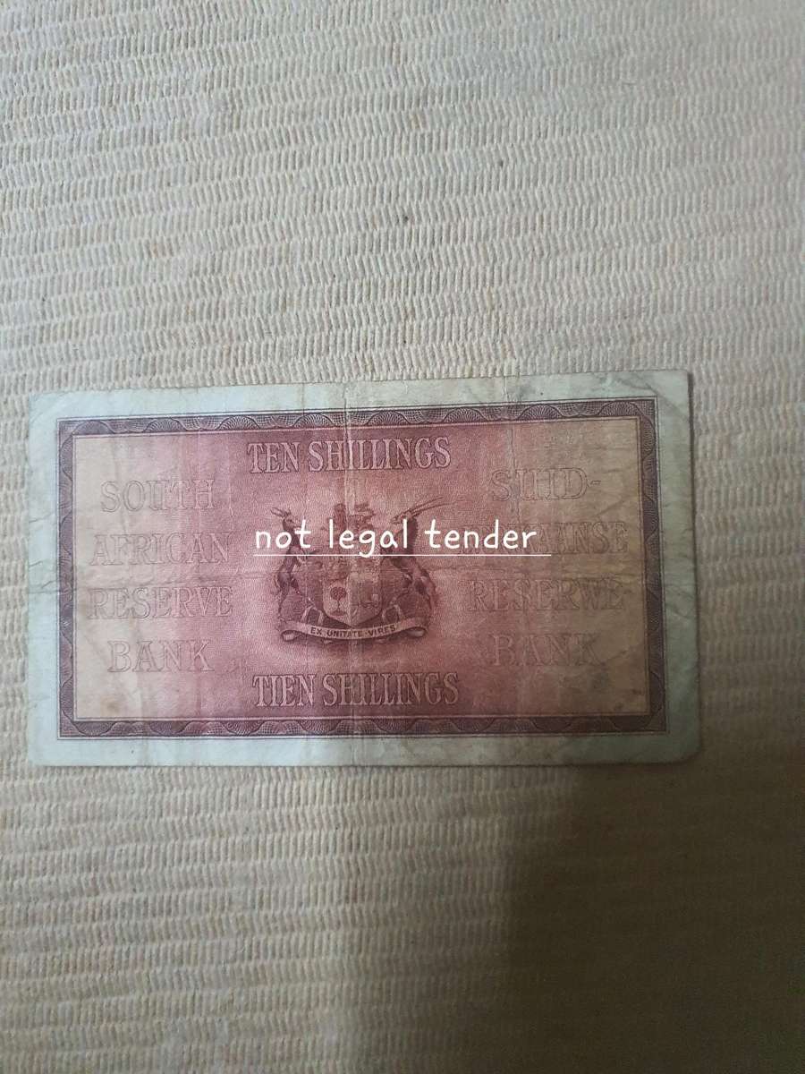 1940 J Postmus 1st issue Eng/Afr Ten Shilling Banknote (E46) Scarce