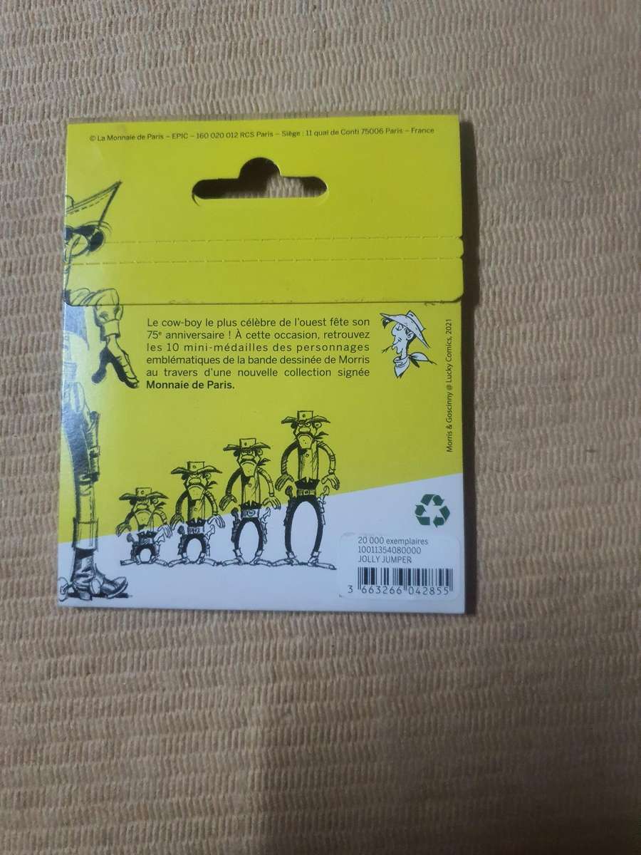 Lucky Luke Colorized Medallion Mintage 20 000