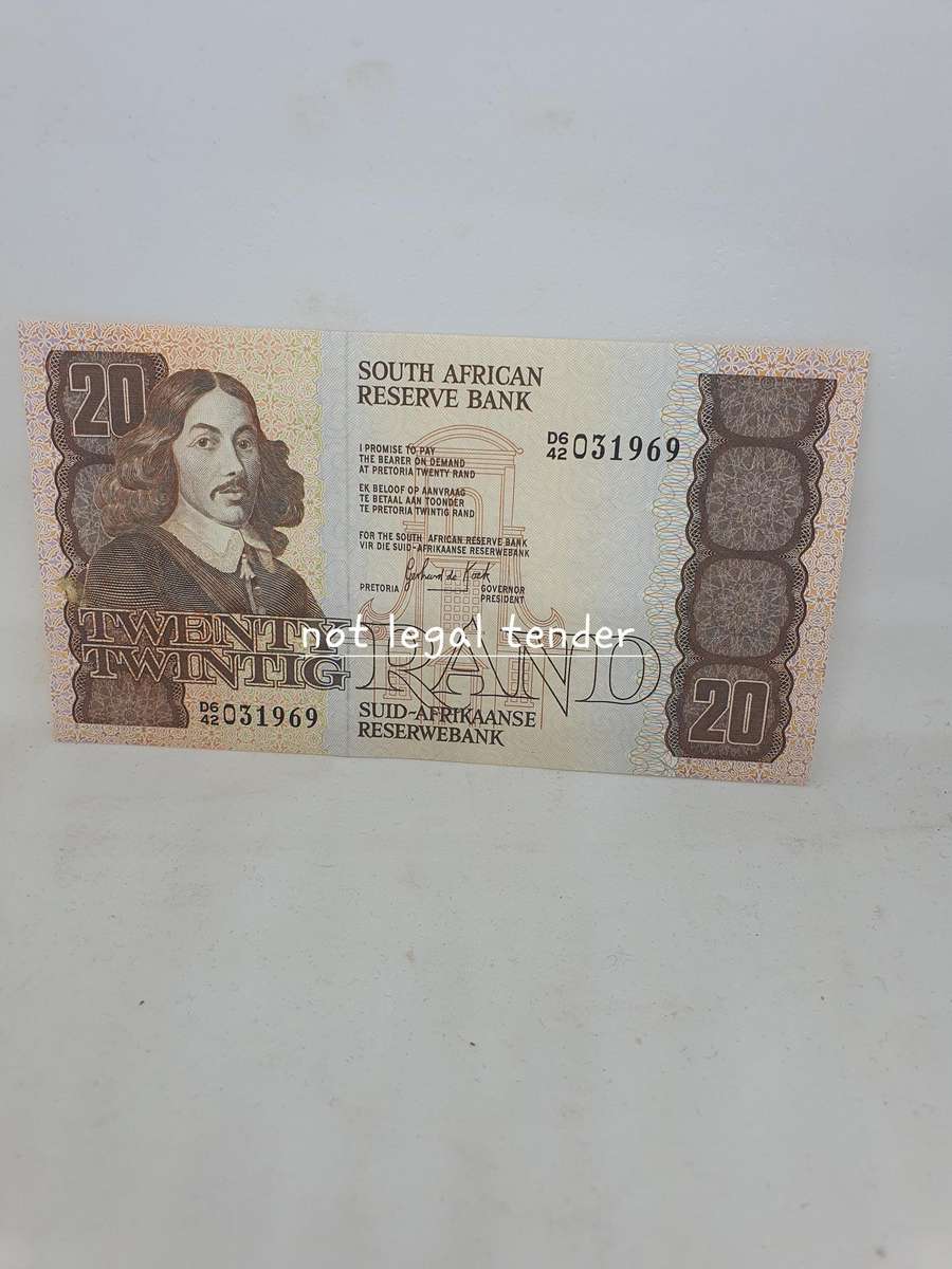 UNC 1981 GPC de Kock 2nd Issue Eng/Afr Twenty Rand Banknotes (D6/42)