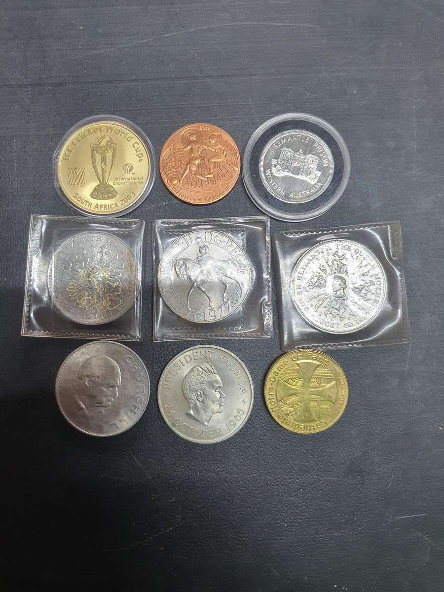 9 Various Crown size Medals and Tokens