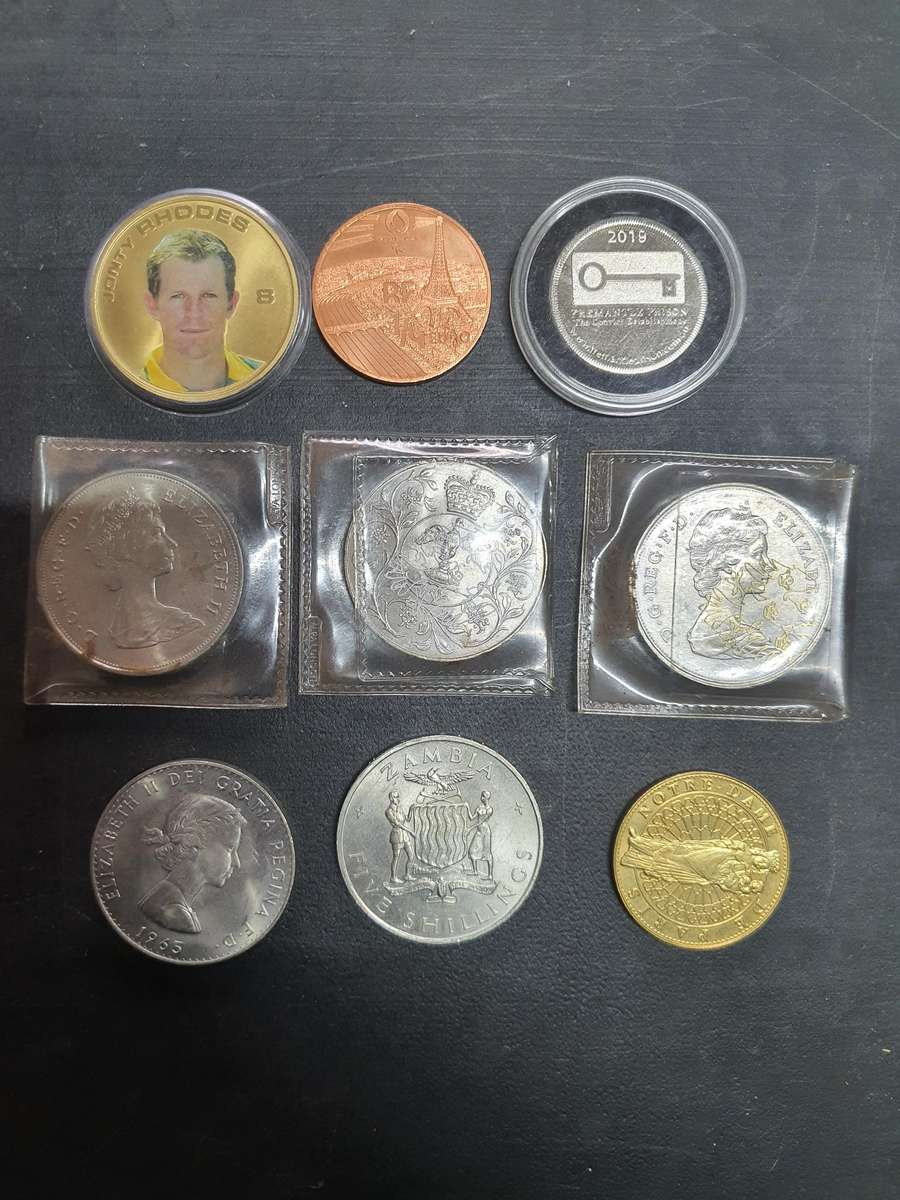 9 Various Crown size Medals and Tokens