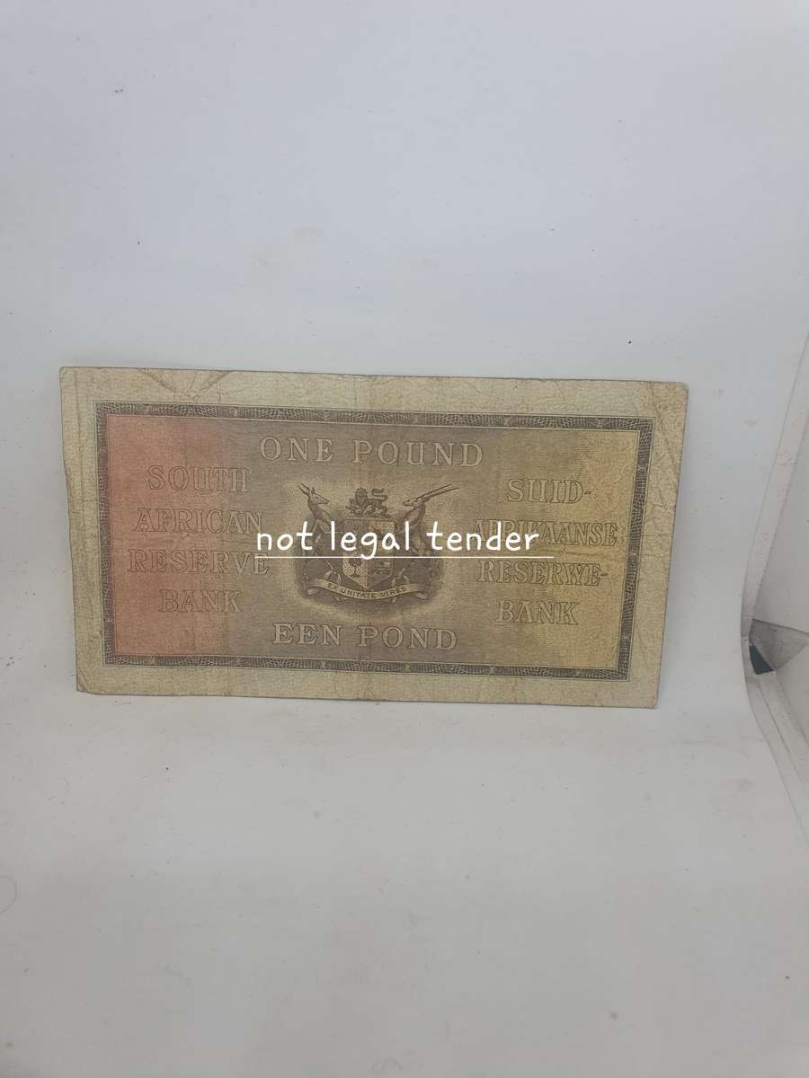 1939 South African Postmus One Pound Banknotes (A86)