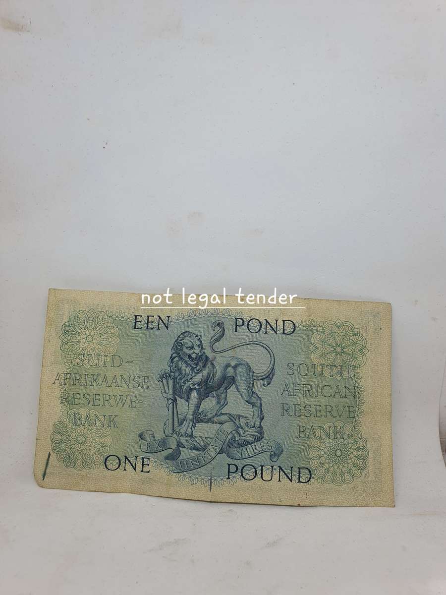 1951 MH de Kock 2nd issue Afr/Eng One Pound Banknote (B94) Melamine Paper.