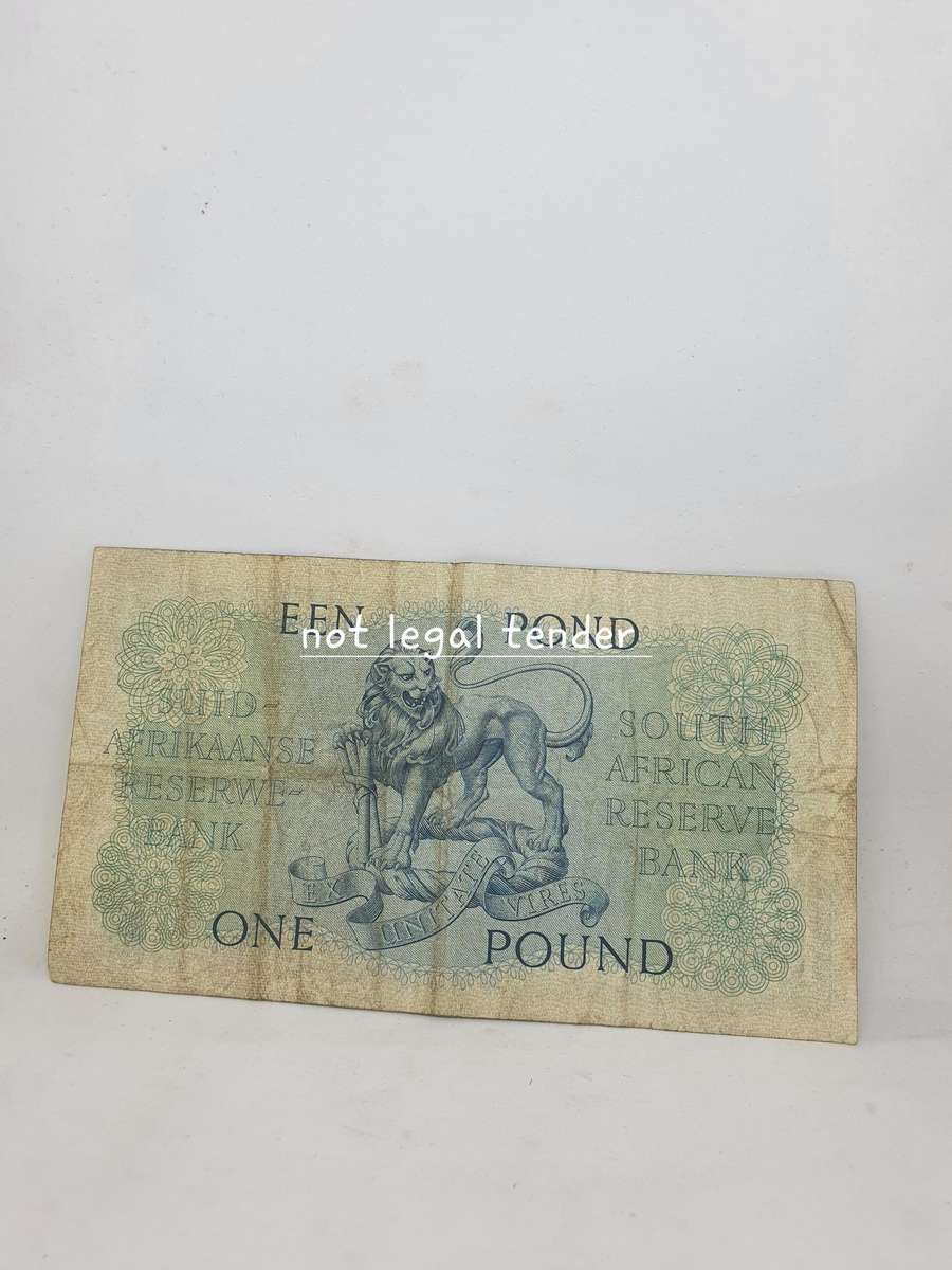 1955 MH de Kock 3rd Issue Afr/Eng One Pound Banknote (B212)