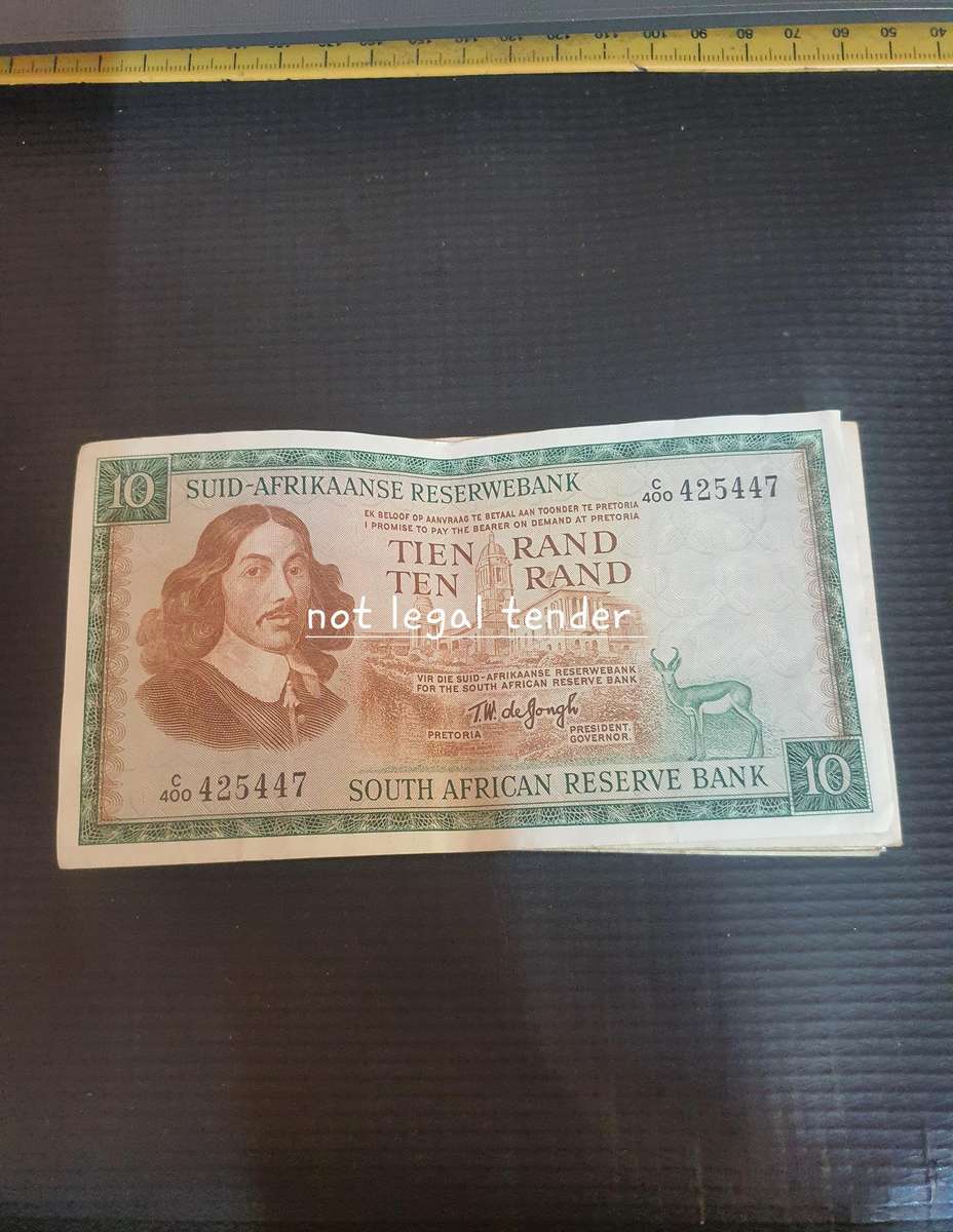20 Tw De Jongh  Various Issue Ten Rand Banknotes (C400)