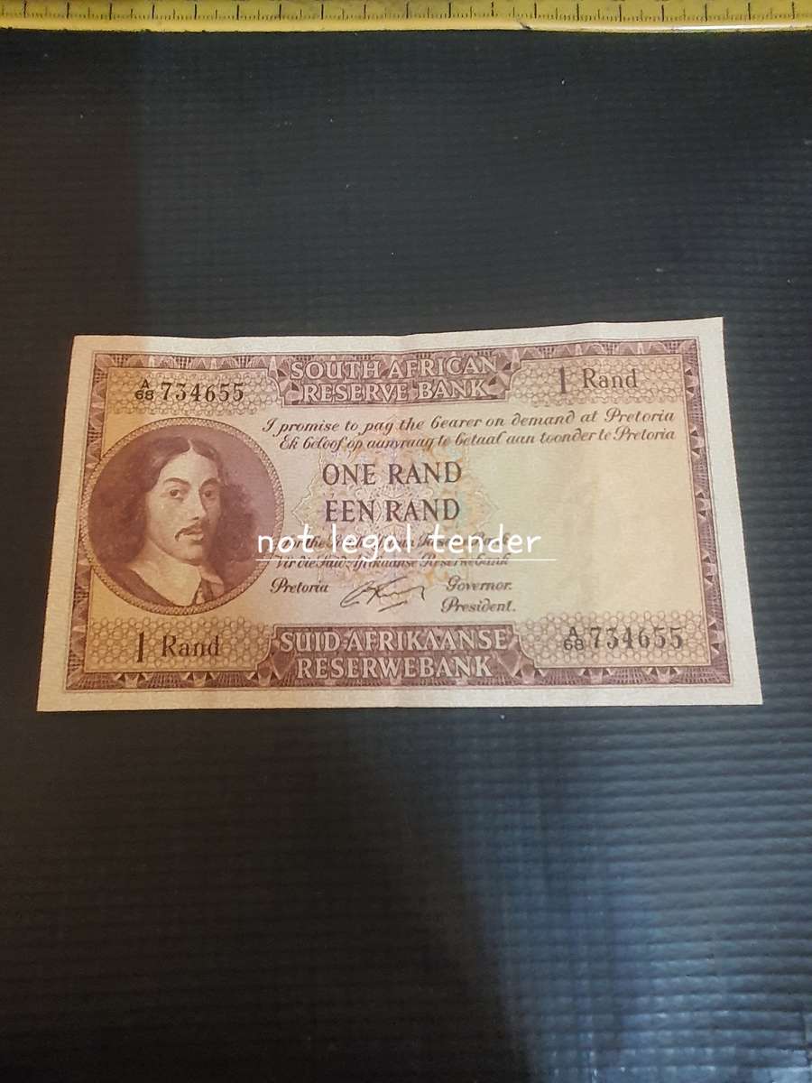 1962 G Rissik 1st issue Eng /Afr One Rand Banknote. (A68)