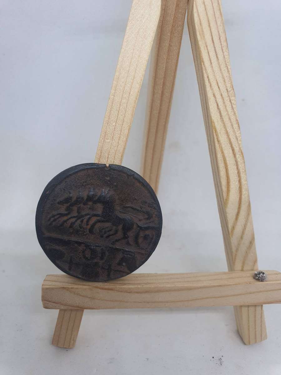 about 500 AD Decadrachm of Syracuse Coin This one is a copy