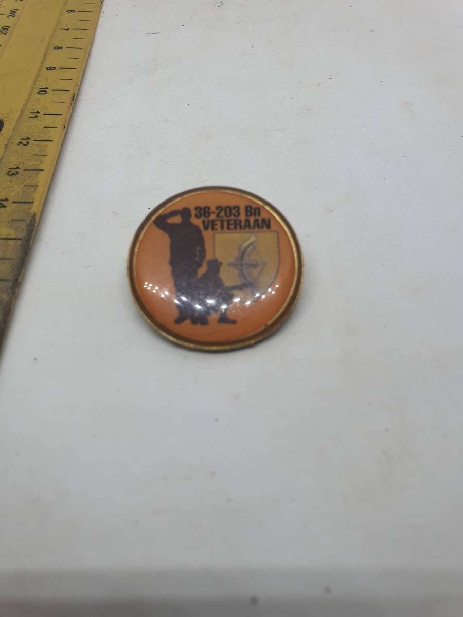 36 -203 Battalion Veteran Pin. Origin Unknown 2 cm