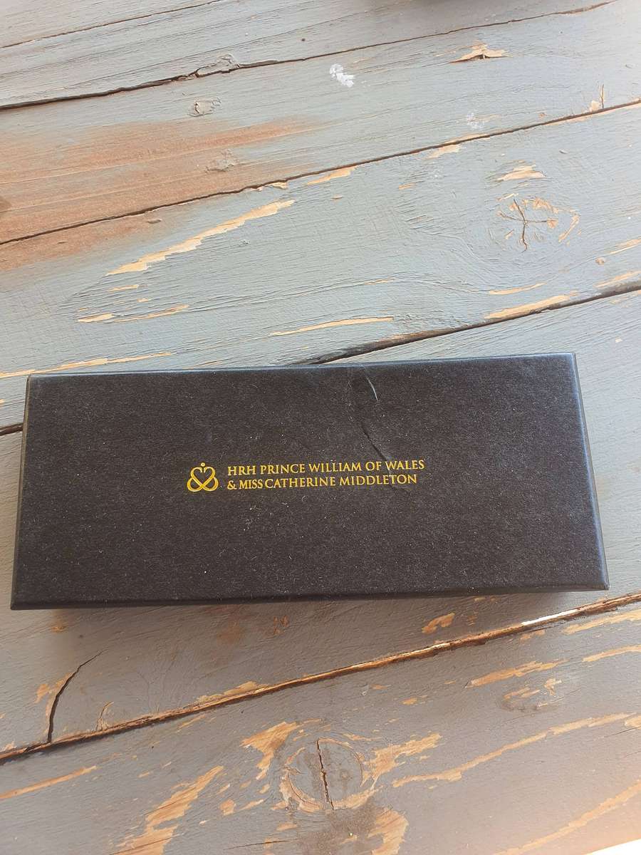 Prince William and Kate Gold Plated Wedding Medal in Box