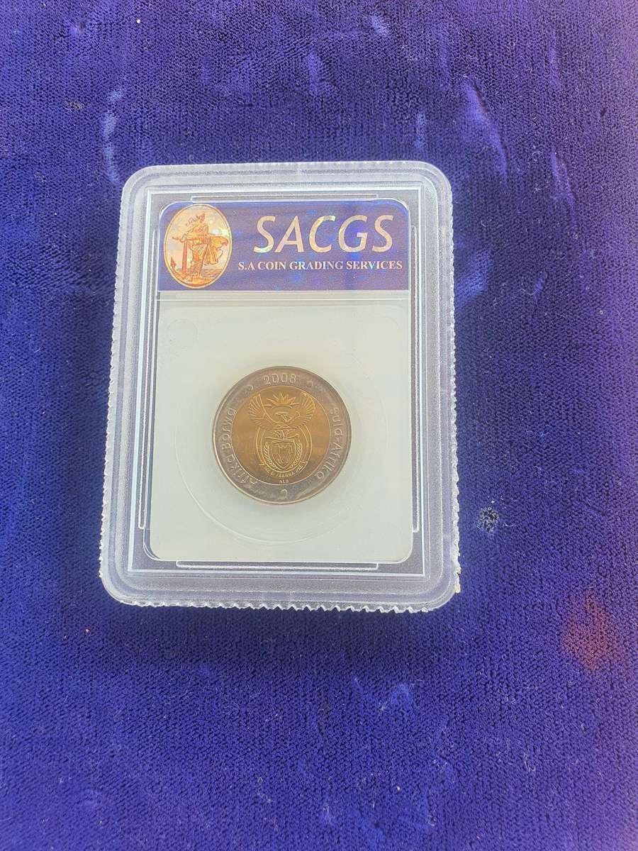 2008 Mandela Graded R5 Coin Au53