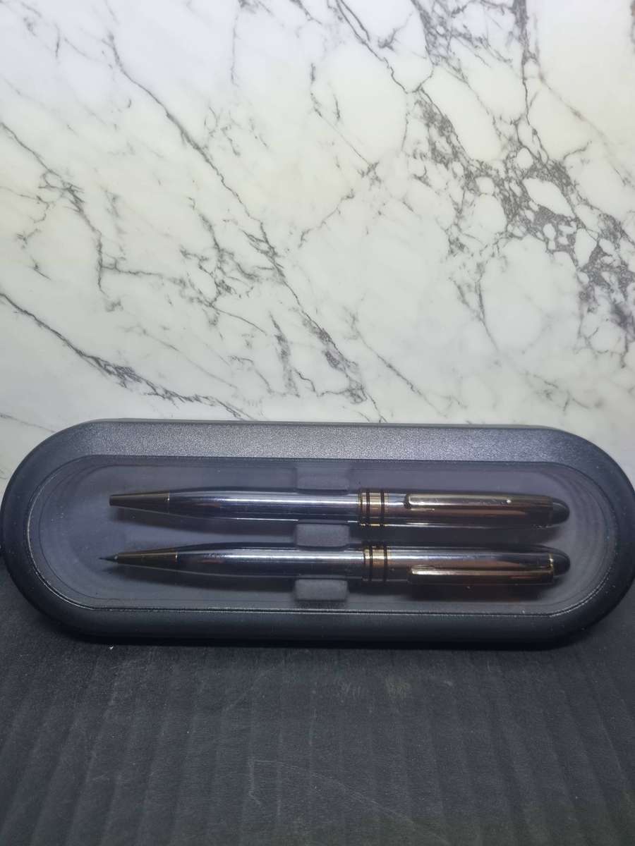 Heavy Stainless Steel and Gold Plated Pen and Pencil set