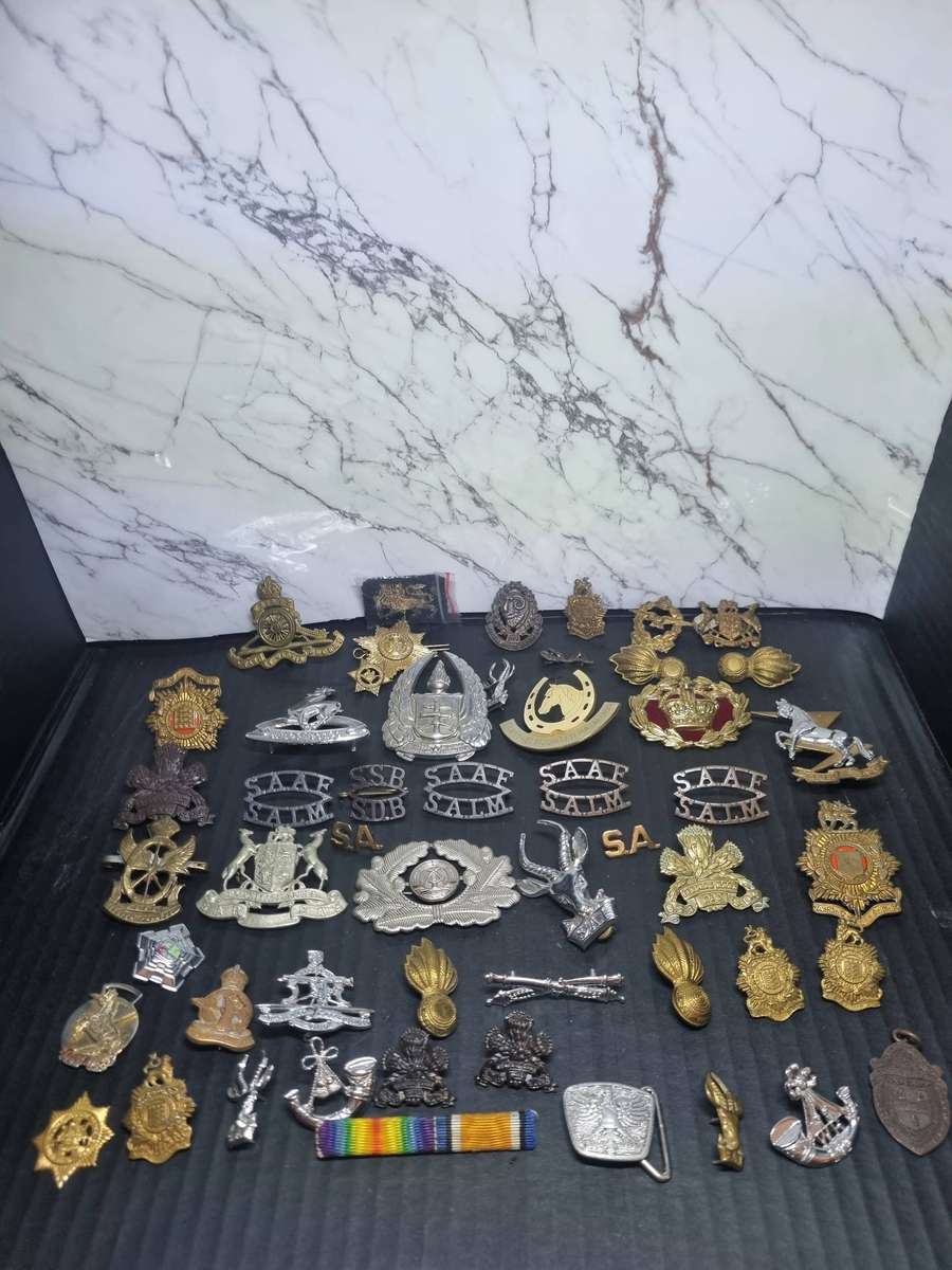 Over 50 SADF Badges Most Pins are intact. Start R1