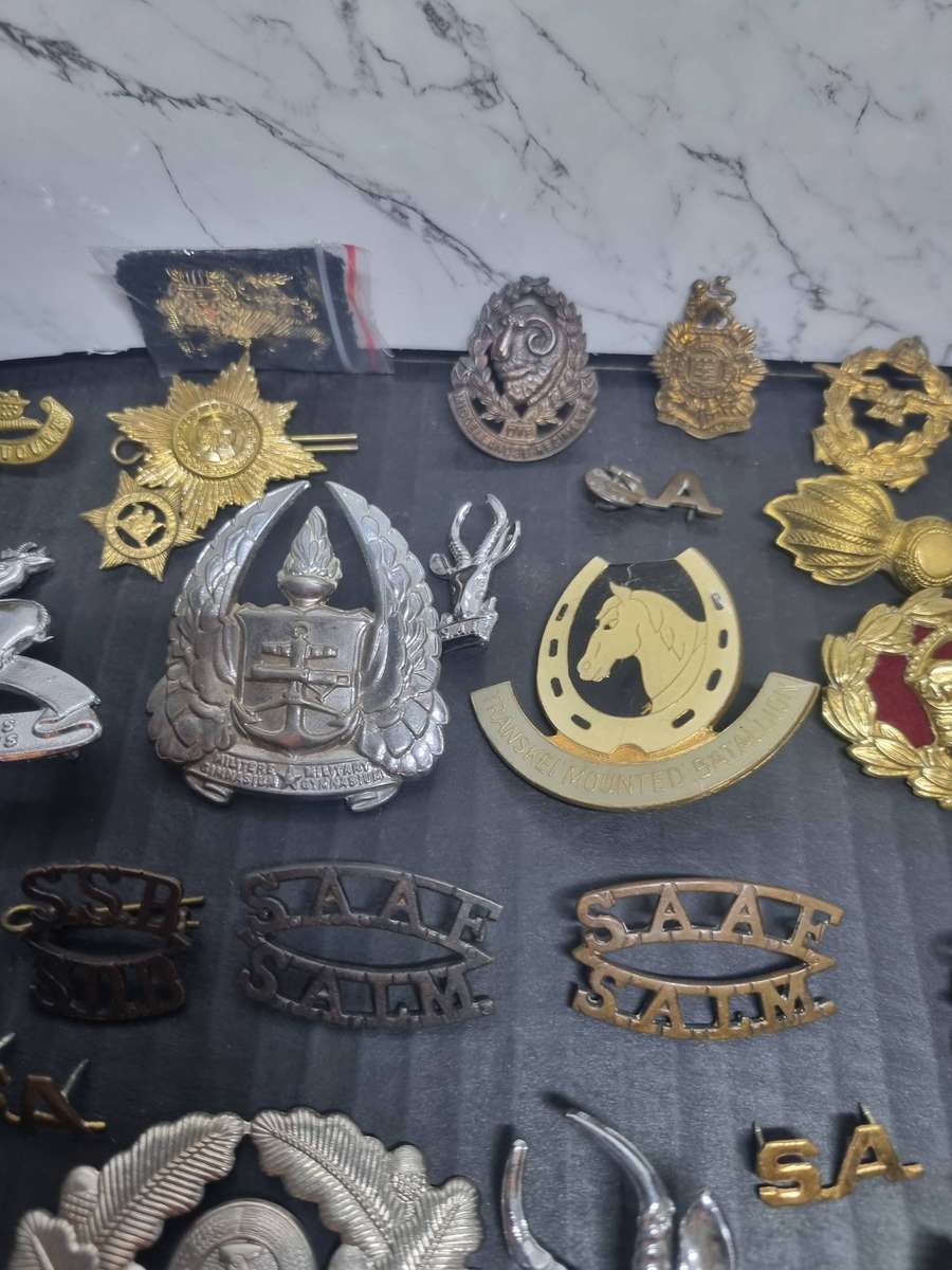 Over 50 SADF Badges Most Pins are intact. Start R1