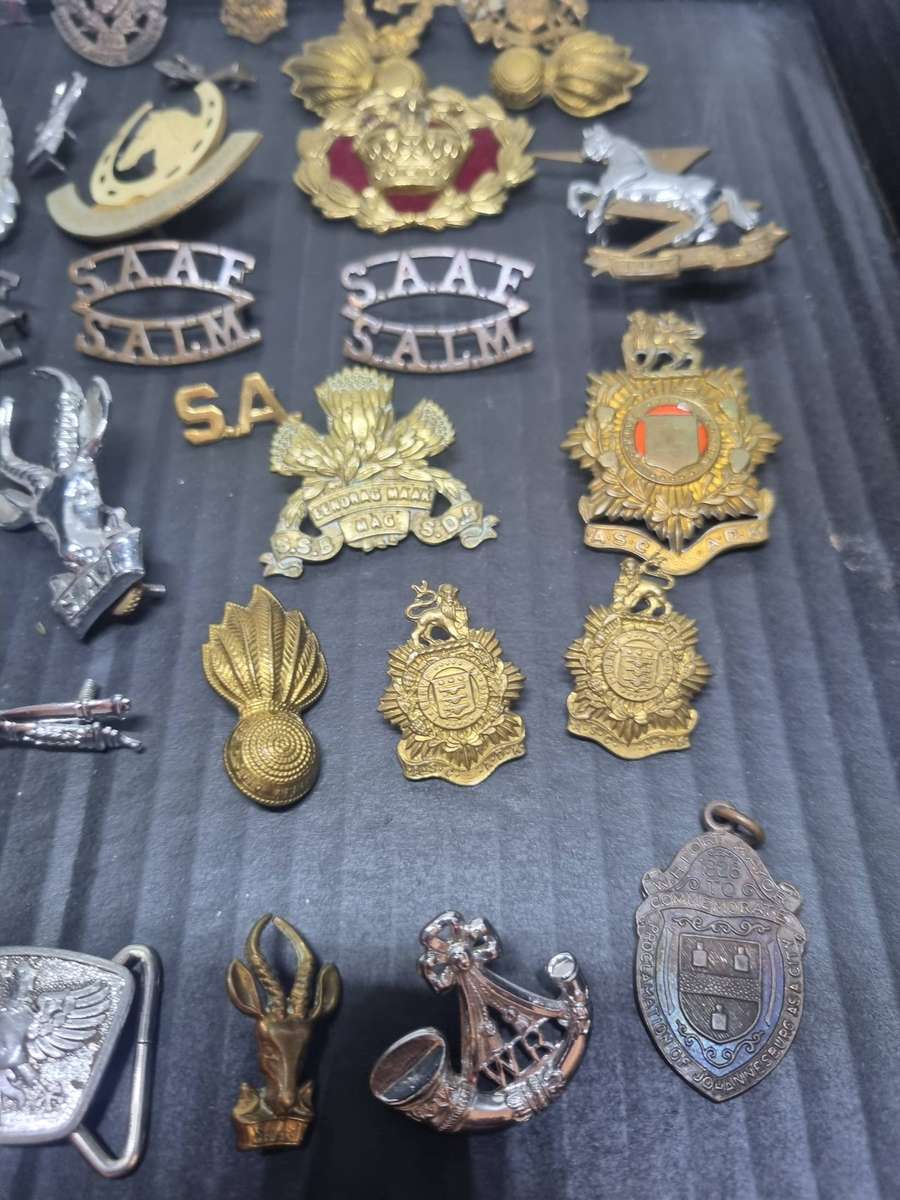Over 50 SADF Badges Most Pins are intact. Start R1