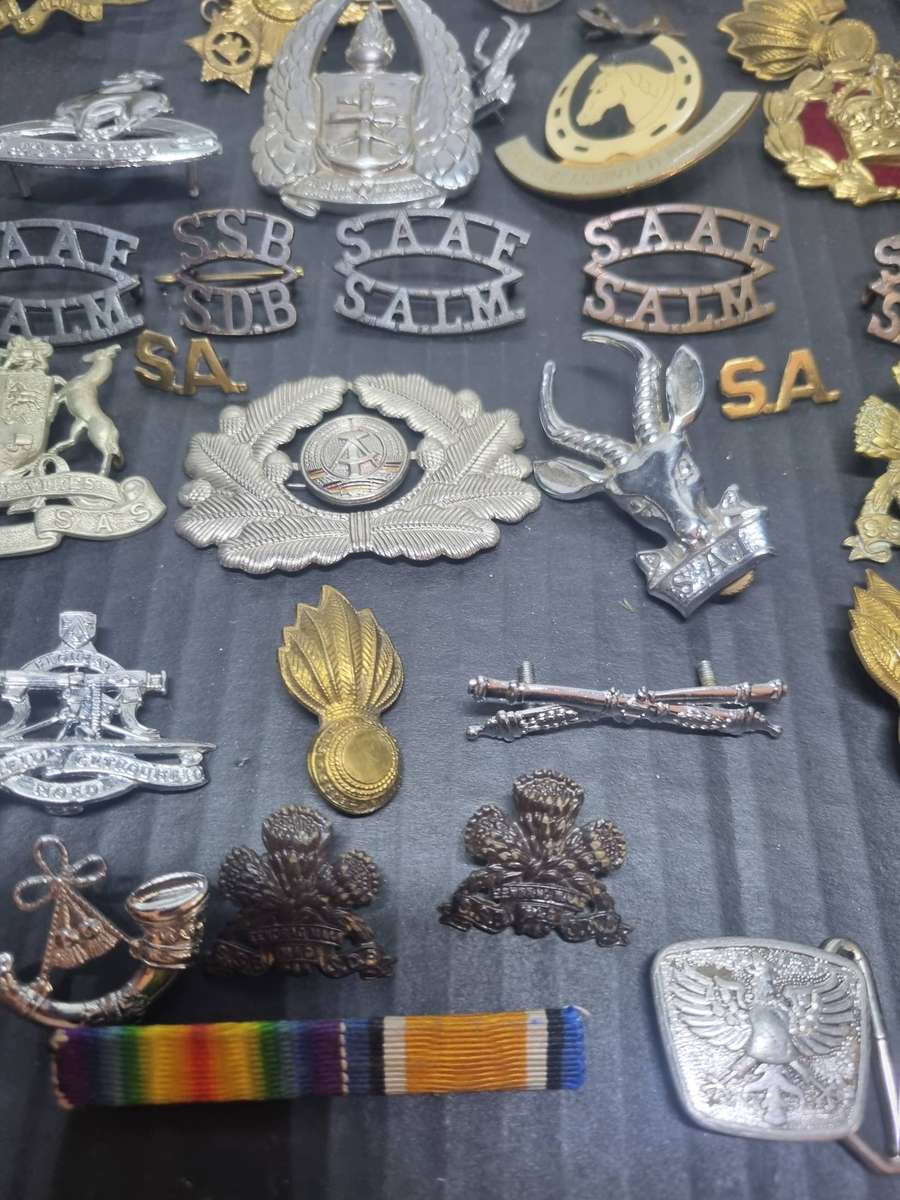 Over 50 SADF Badges Most Pins are intact. Start R1
