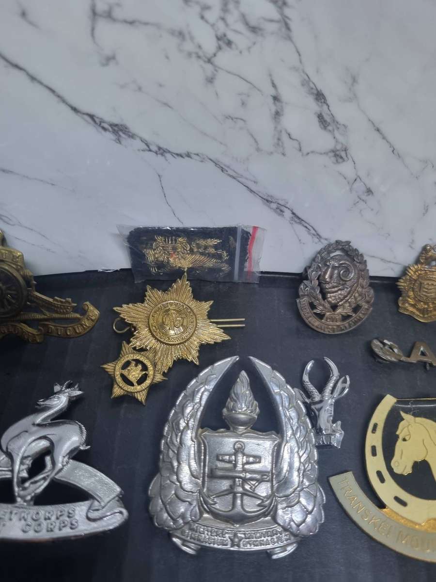 Over 50 SADF Badges Most Pins are intact. Start R1