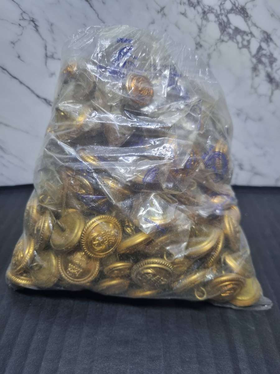 Bag of SA Navy Uniform Buttons. Unsorted