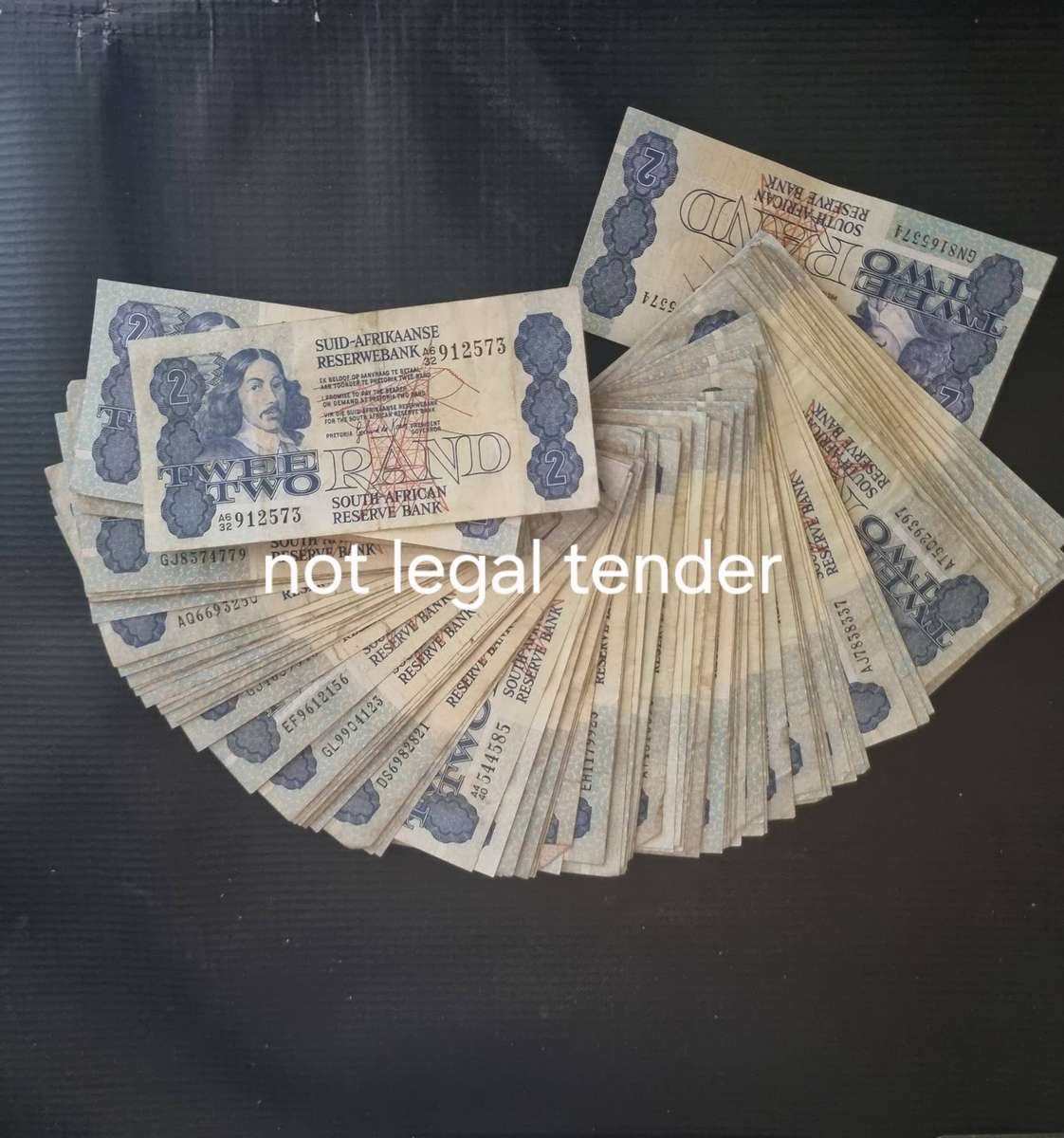 ( 106 )  GPC de Kock and C Stals Two Rand Banknotes. VF+ condition