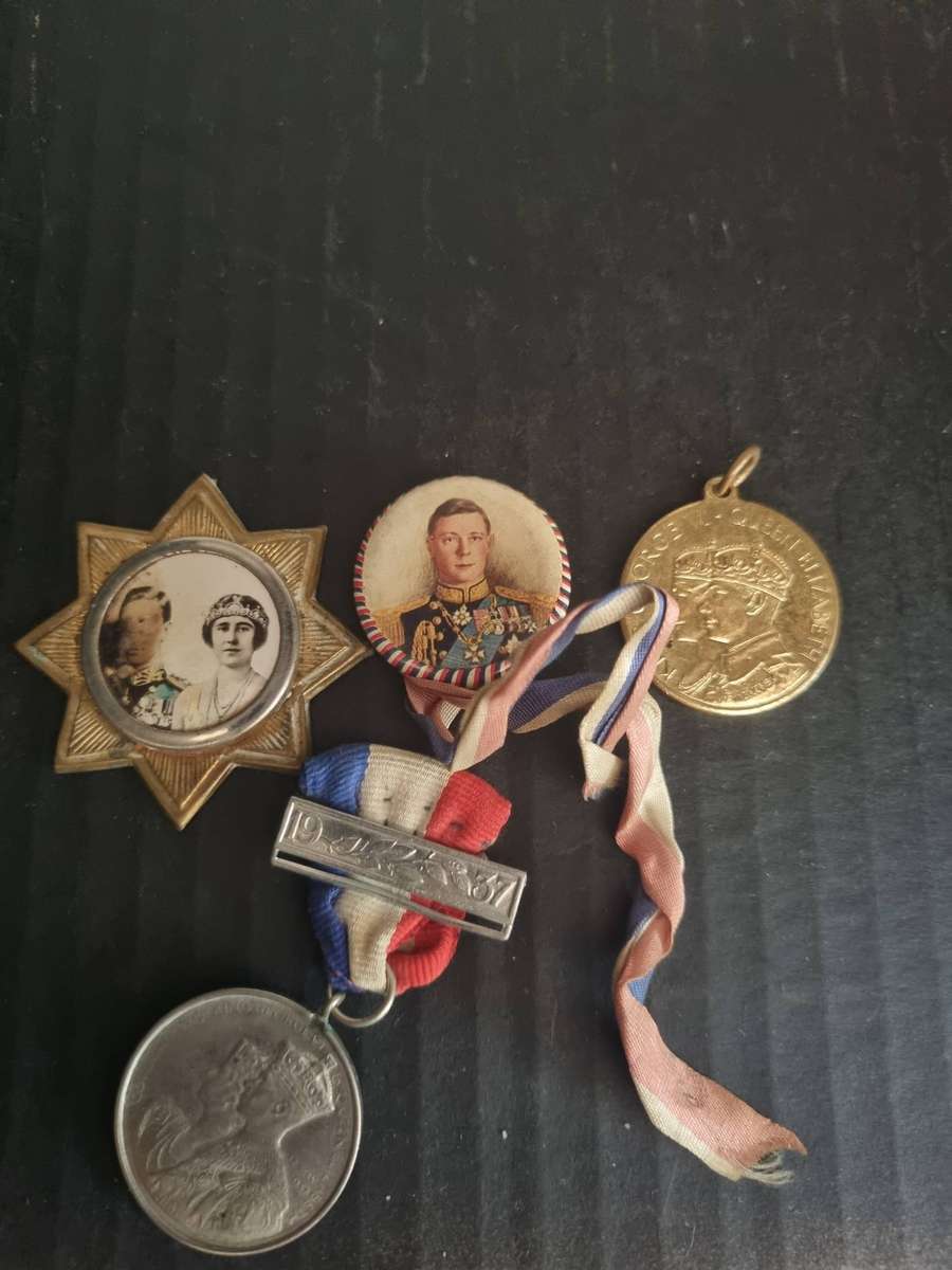 KIng George and Queen Elizabeth Wedding Medallions. Two are ones