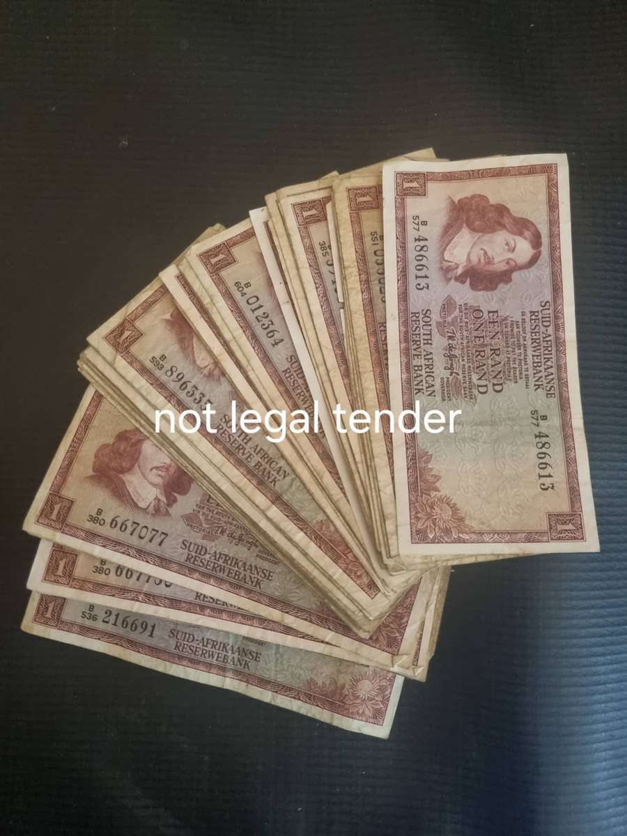 59 Tw De Jongh One Rand Banknotes