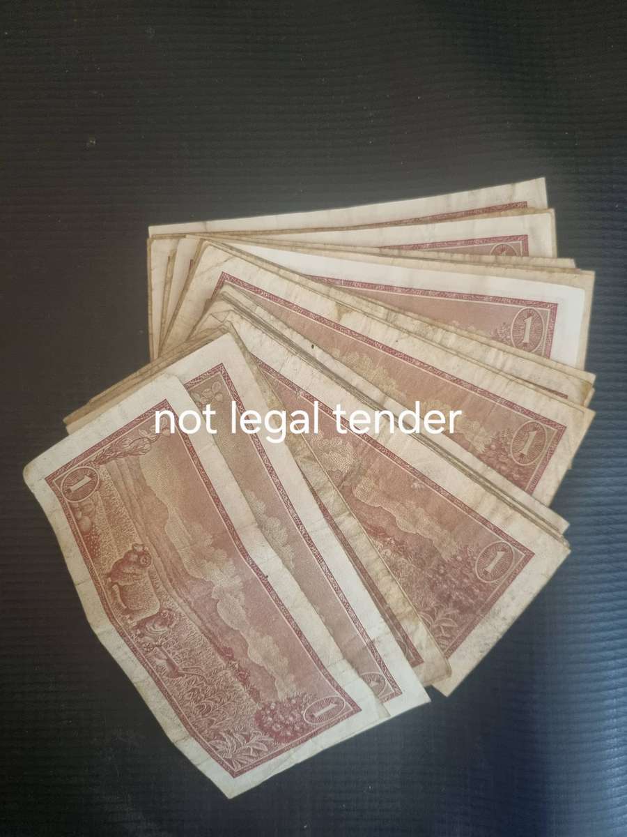 59 Tw De Jongh One Rand Banknotes