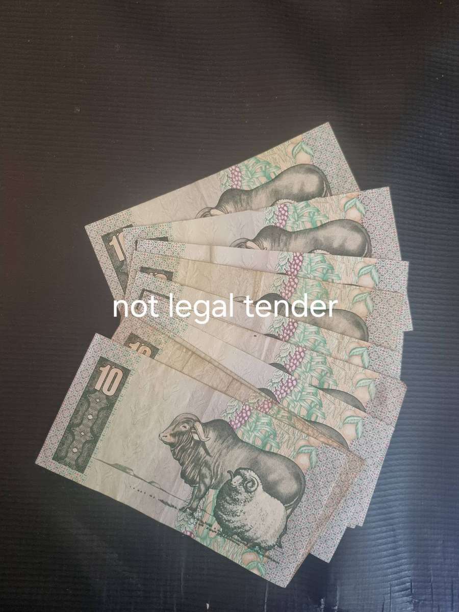 11 C Stals Ten Rand Banknotes