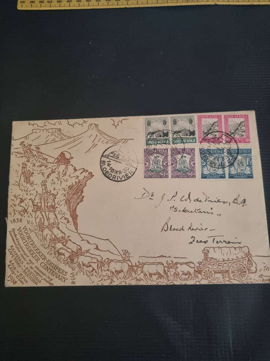 1938 Voortrekker Centenary FDC Bloedrivier
