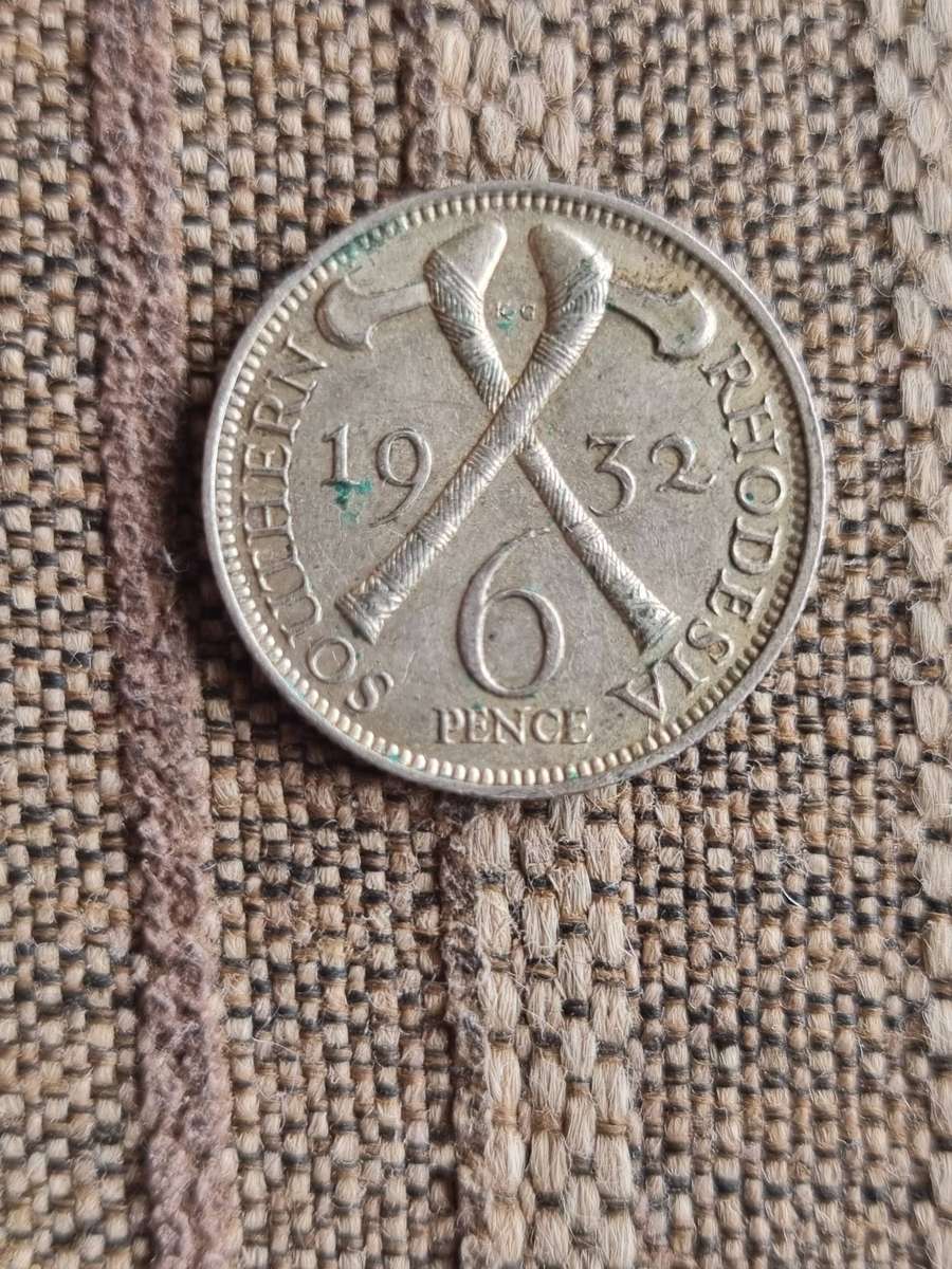 1932 Rhodesia Sixpence Key date Mintage: 544 000 (A)