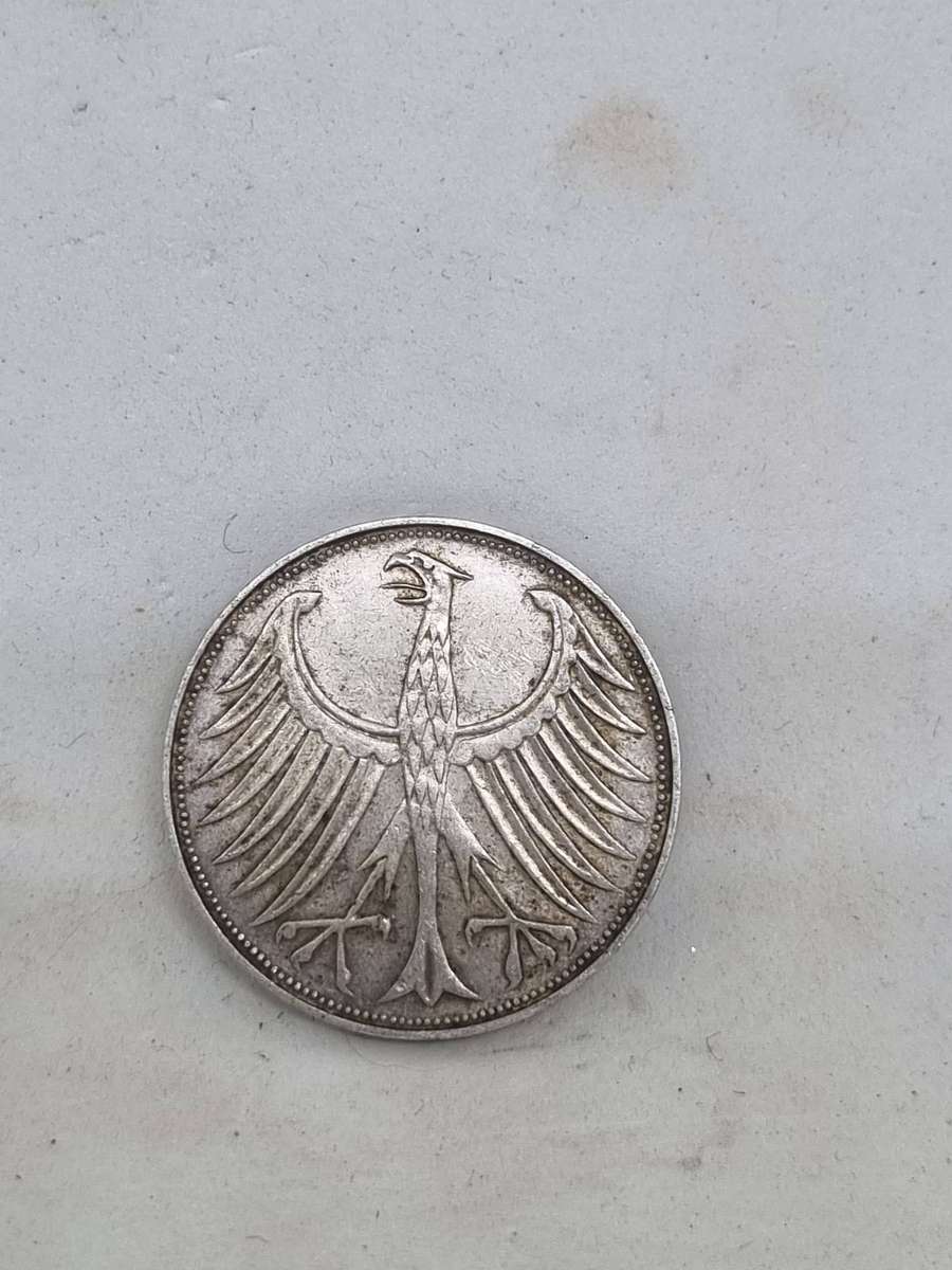 1967 D German Silver 5 Mark Coin